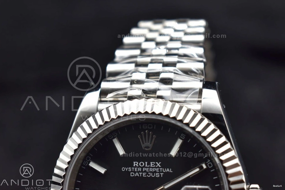 DIWF Best Steel 904L 126334 Dial DateJust on Jubilee 41 1:1 Black SA3235 Bracelet Stick Edition 0226